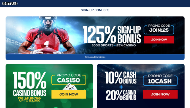 BetUs bonus plans