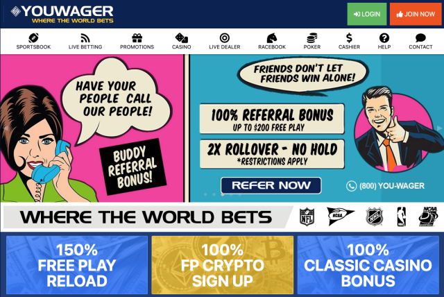 Youwager home page